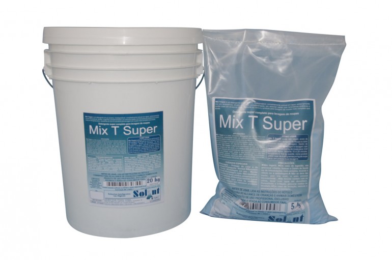 Mix T Super | Detergente super completo c/ alvejante para lavagem de roupas